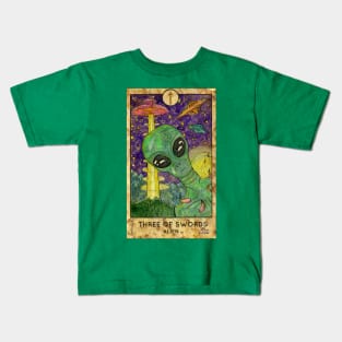 Three Of Swords. Major Arcana Tarot Card. Kids T-Shirt